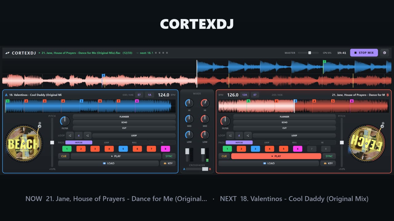 CortexDJ mixing two hours of beach house live with nobody at the decks